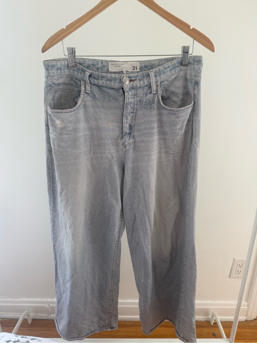 rag & bone rb Miramar Sofie High-Rise Ankle-Length Cotton Terry Sweatpant Jeans